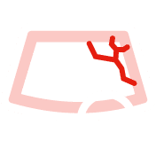 Illustration of a major broken windshield Illustration of a major broken windshield